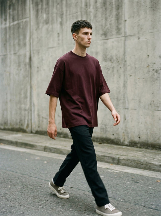 CORE TEE — BURNT MAROON