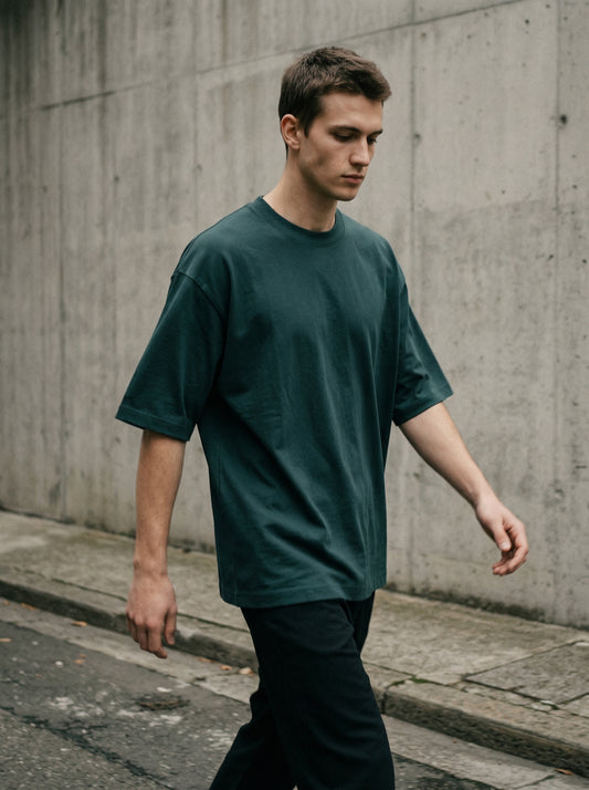 CORE TEE — PETROL BLUE